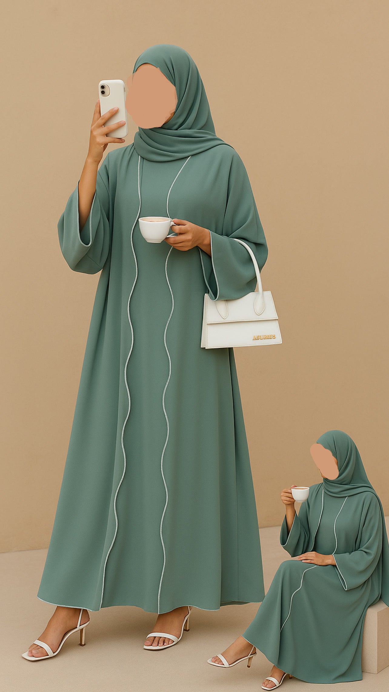 Teal IT Abaya