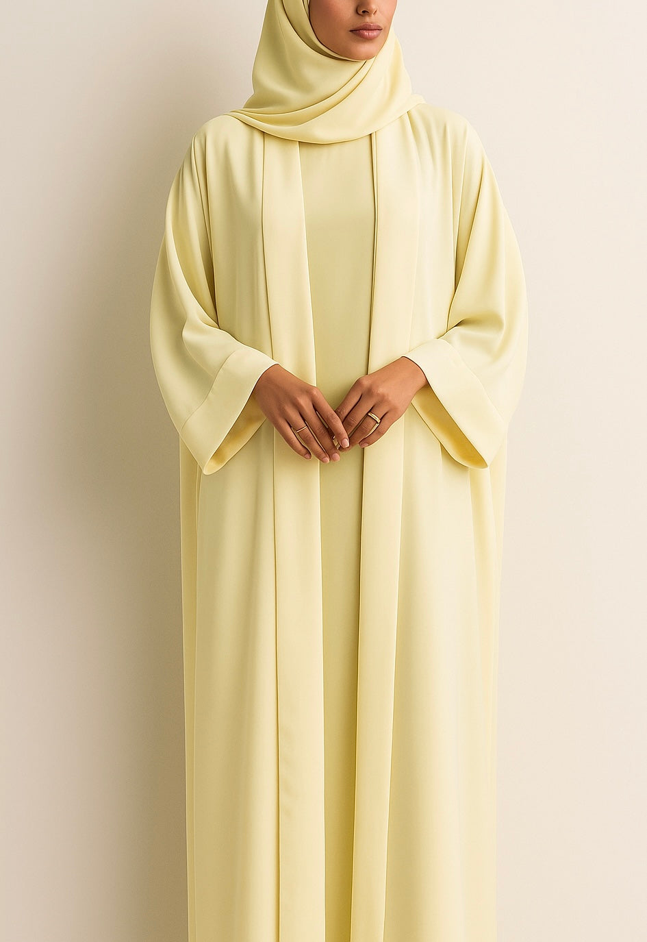 Butter yellow yara abaya