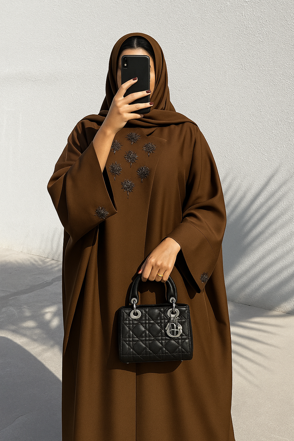 Brown Abaya AHWK01