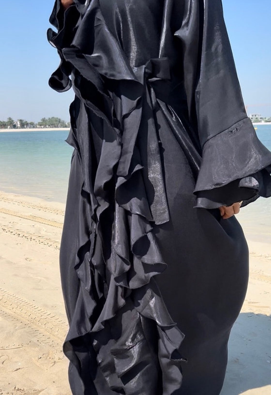 Ruffle Abaya Set