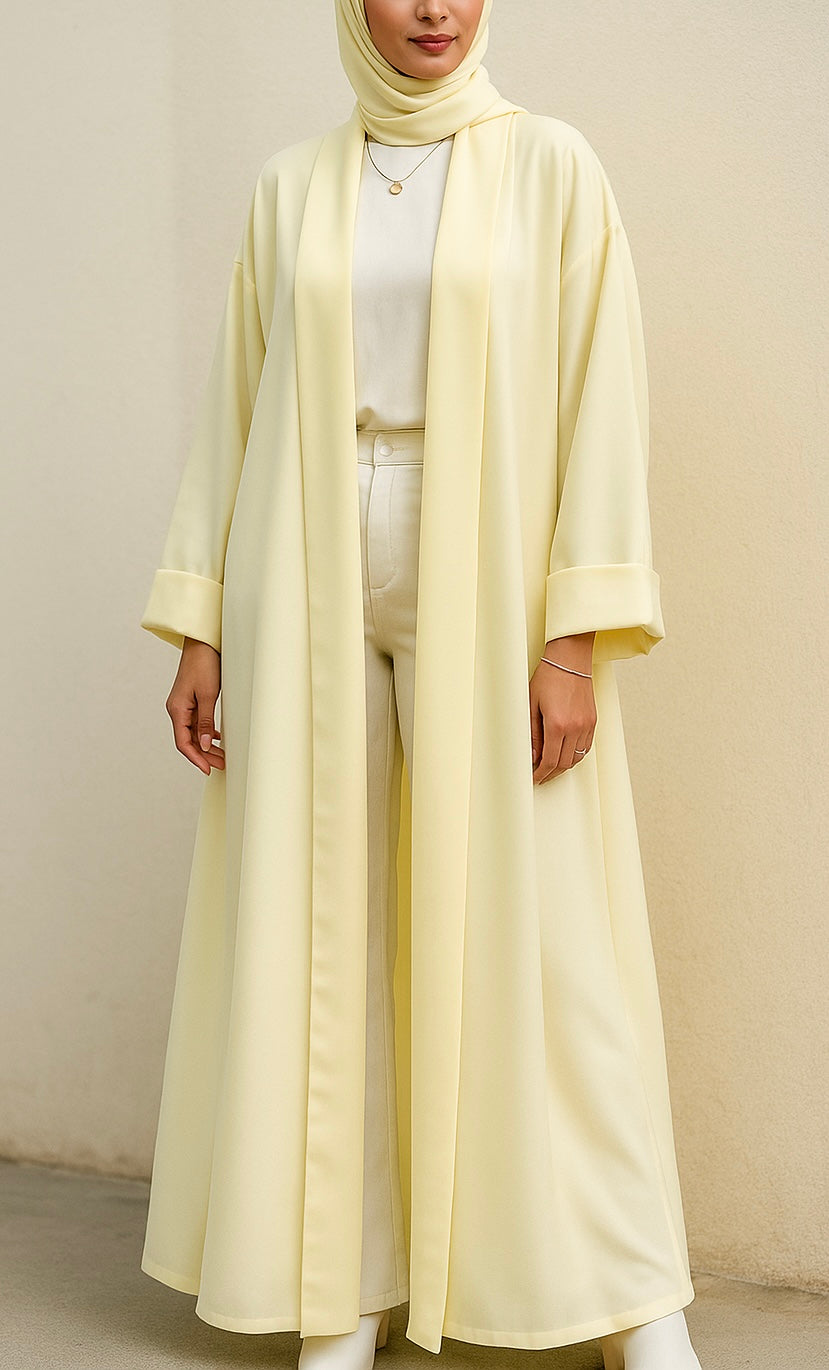 Butter yellow yara abaya