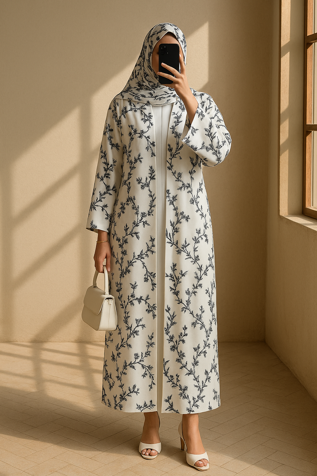 Monochrome Kimono Set