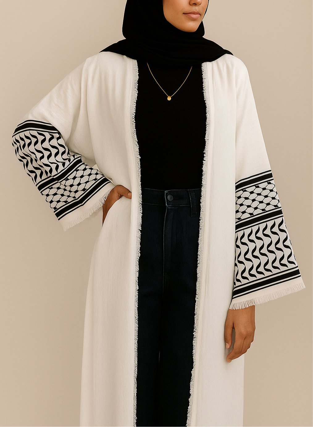 Embroidered abaya