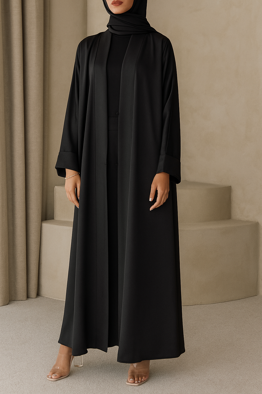 Black yara abaya