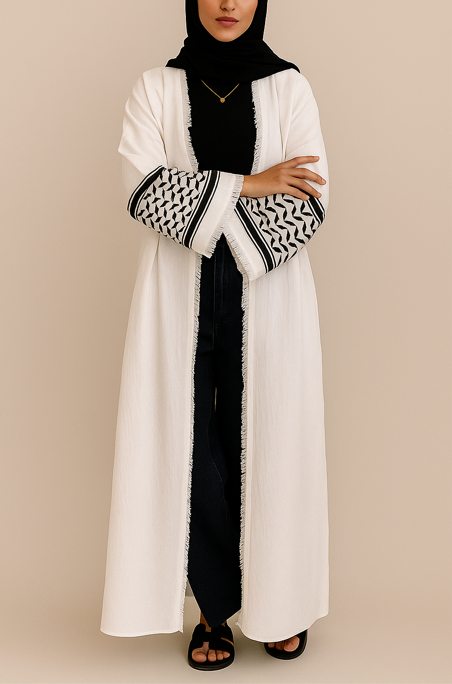 Embroidered abaya