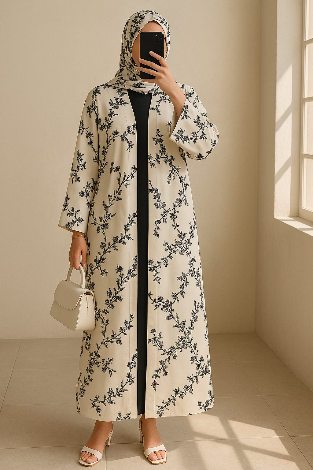 Monochrome Kimono Set