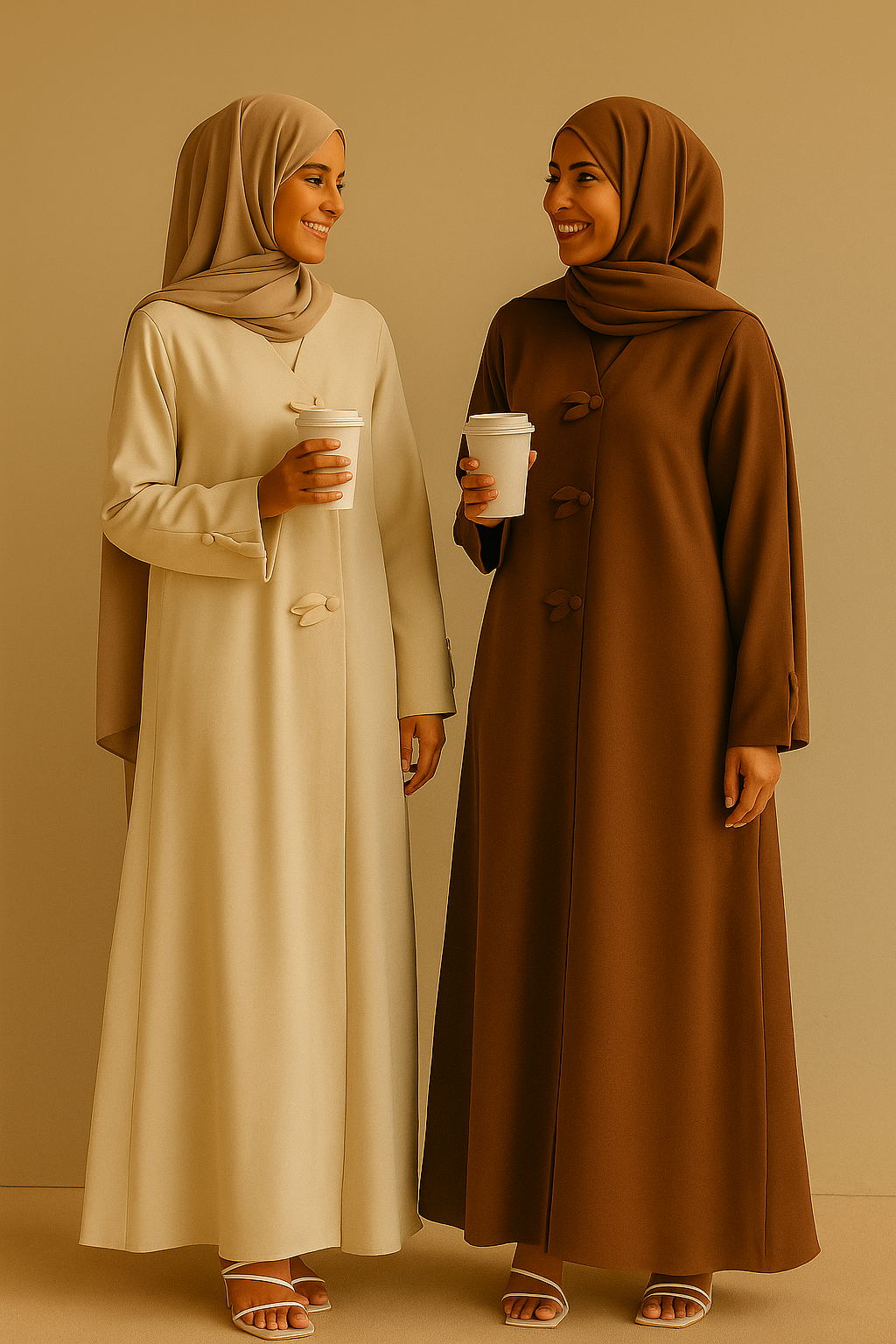 Brown Leaf Abaya