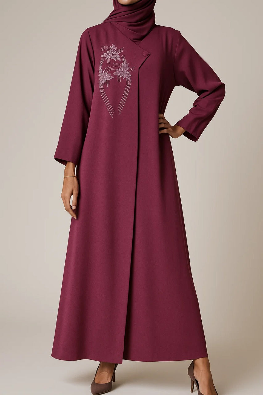 Pink Mauve Abaya