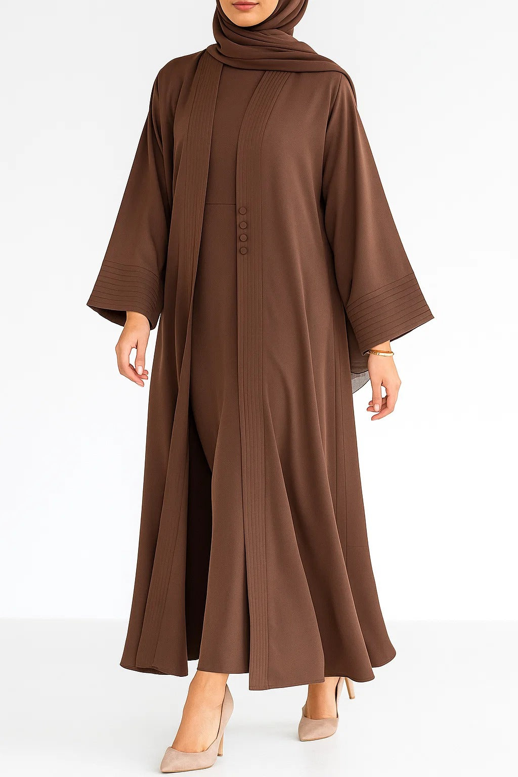 Brown Muse line Abaya