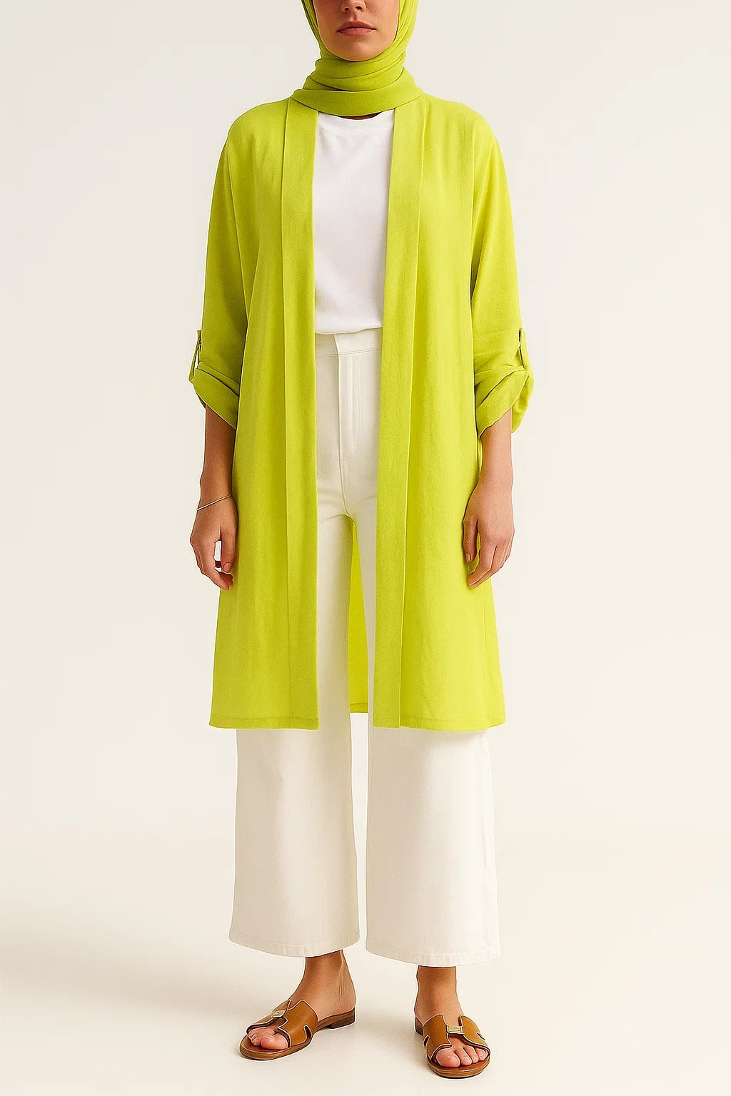 Parrot green- Latte Layer Cardigan