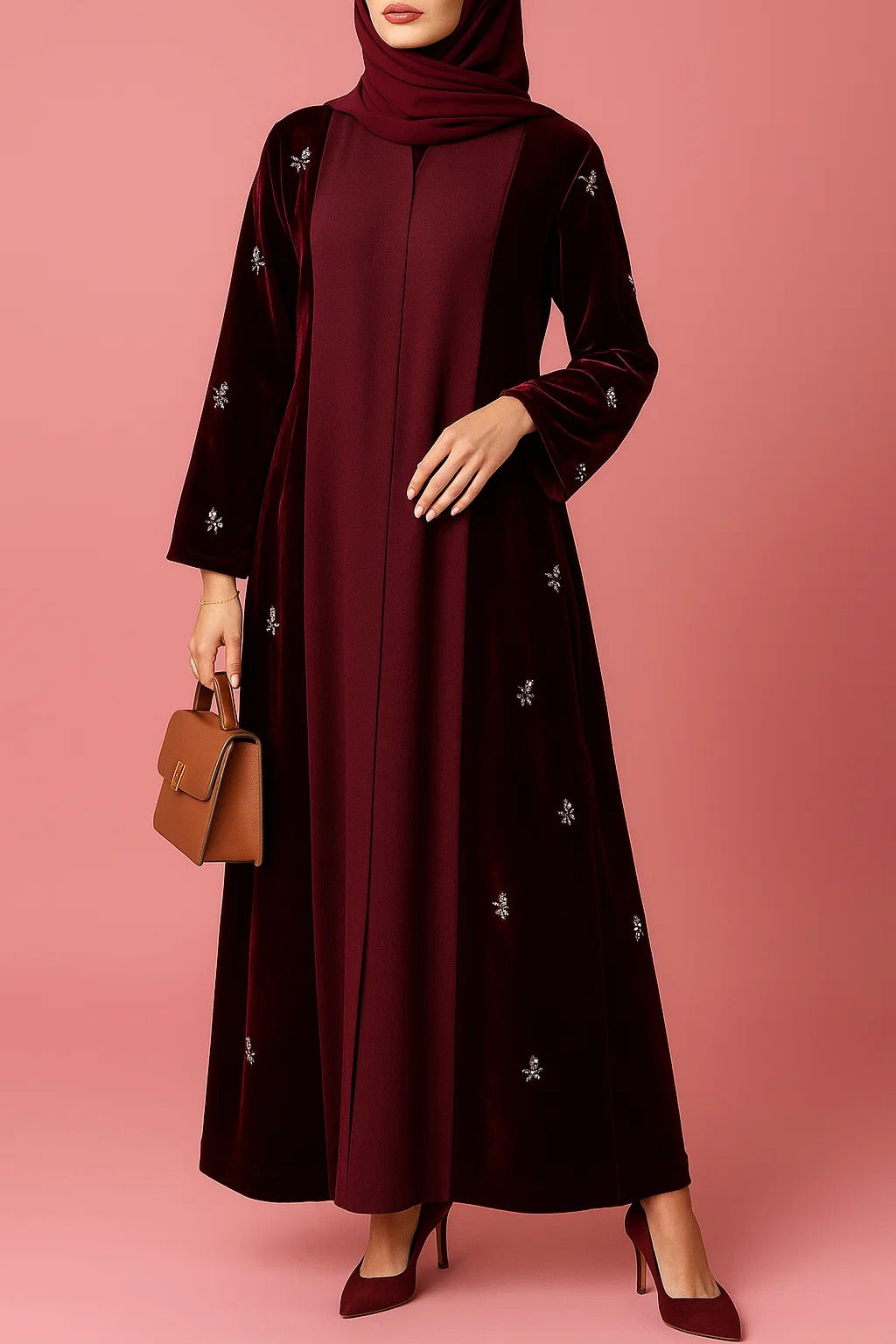 Maroon Velvet Majesty