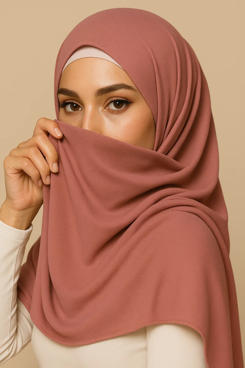 Dusty Rose Jersey Hijab