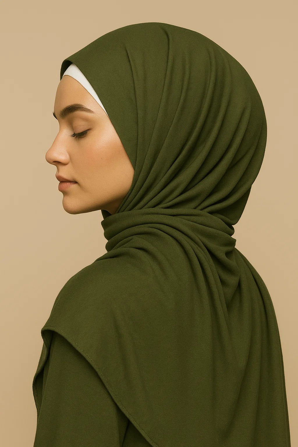 Olive Jersey Hijab