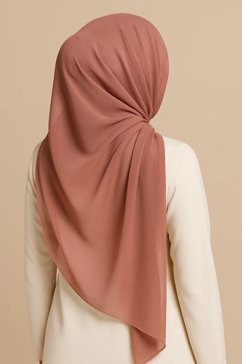 Dusty Pink Chiffon Hijab