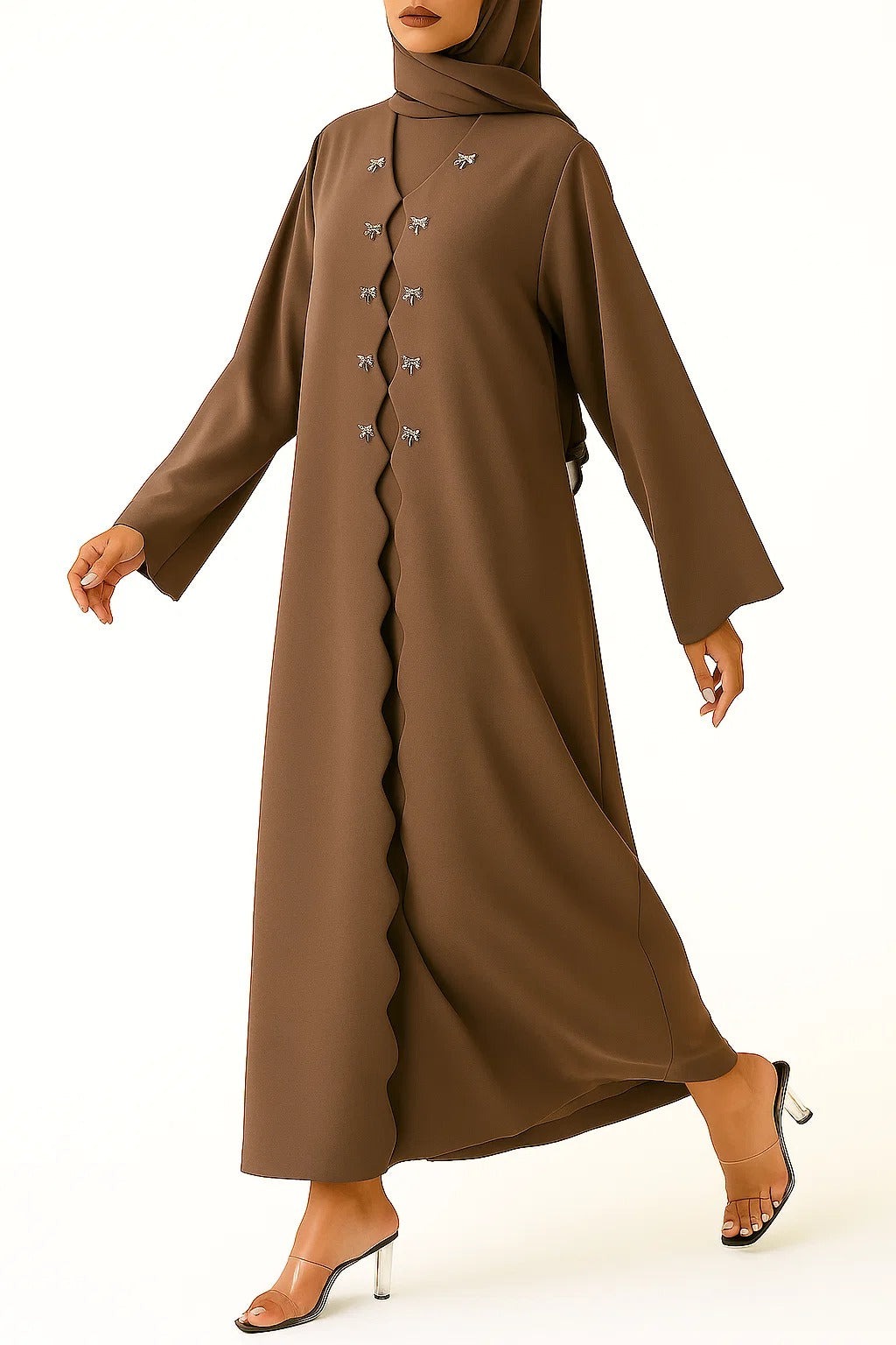 Brown Aura Abaya