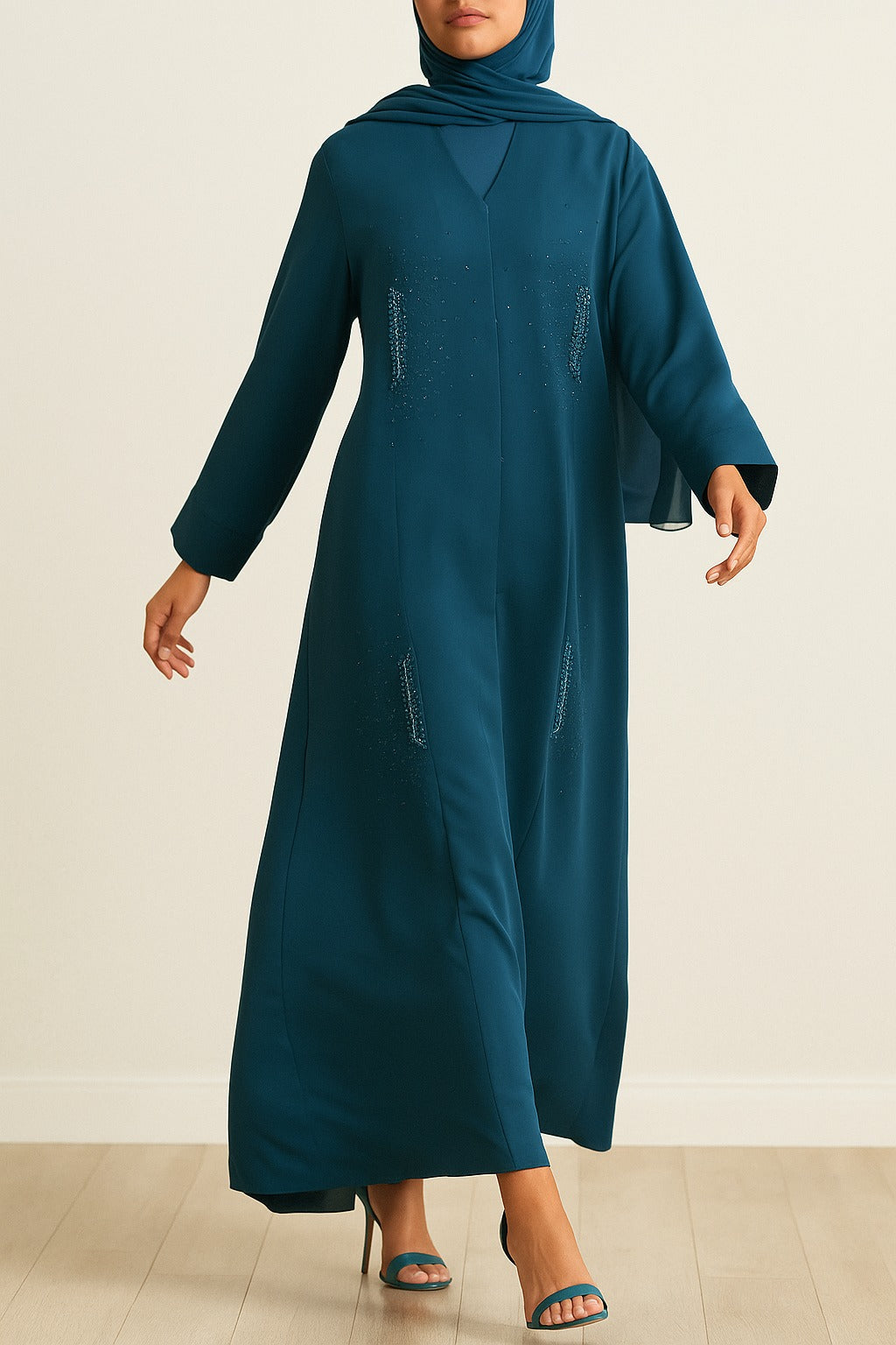 Blue Nagham Abaya