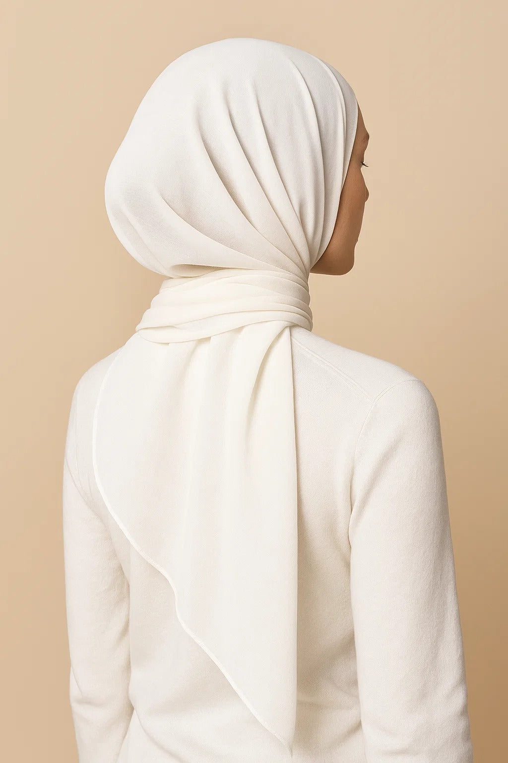 White Chiffon Hijab