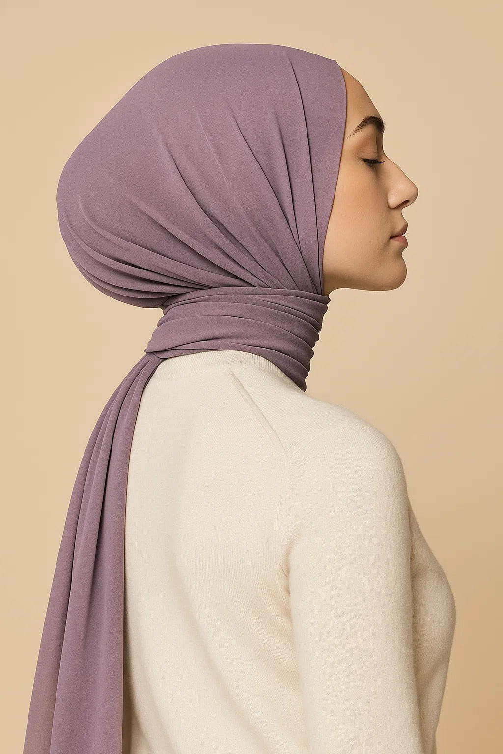 Lavender Chiffon Hijab