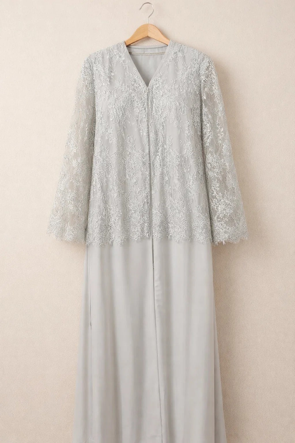 Cream Moon Veil Abaya