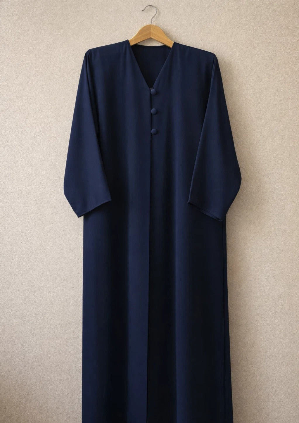Navy blue button abaya