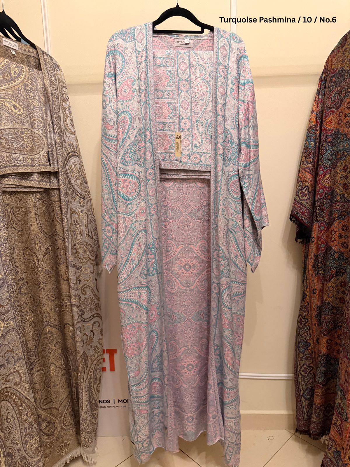 Turquoise Pashmina Abaya 10