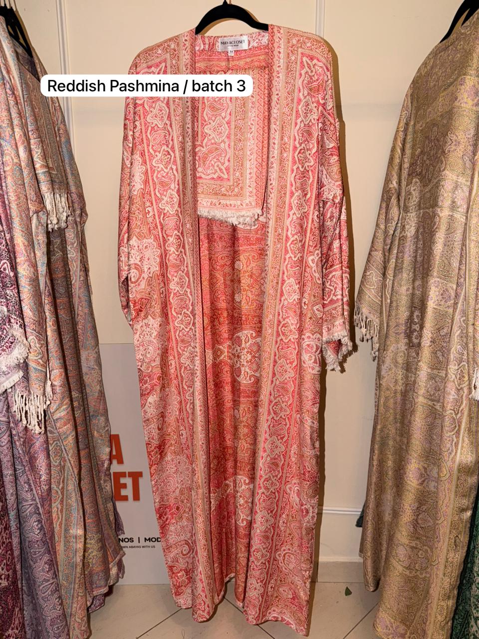 Reddish Pashmina Abaya batch 3