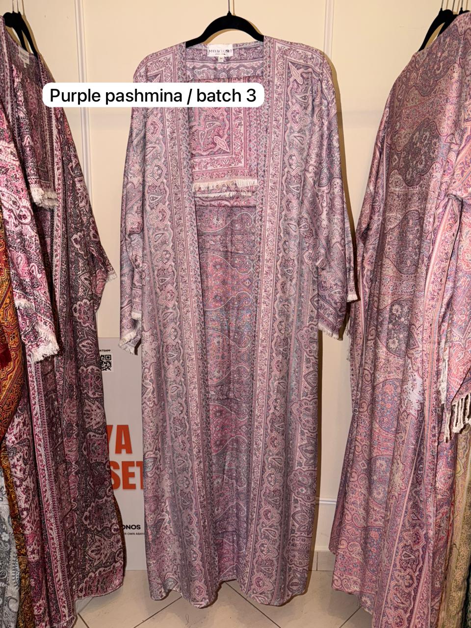 Purple Pashmina Abaya batch 3