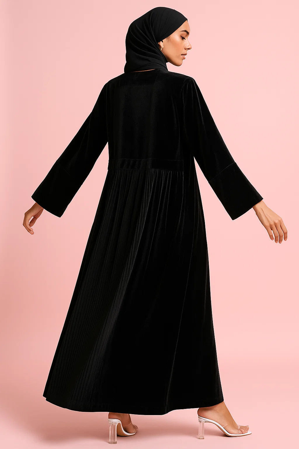 Black Velvet Eclipse Abaya