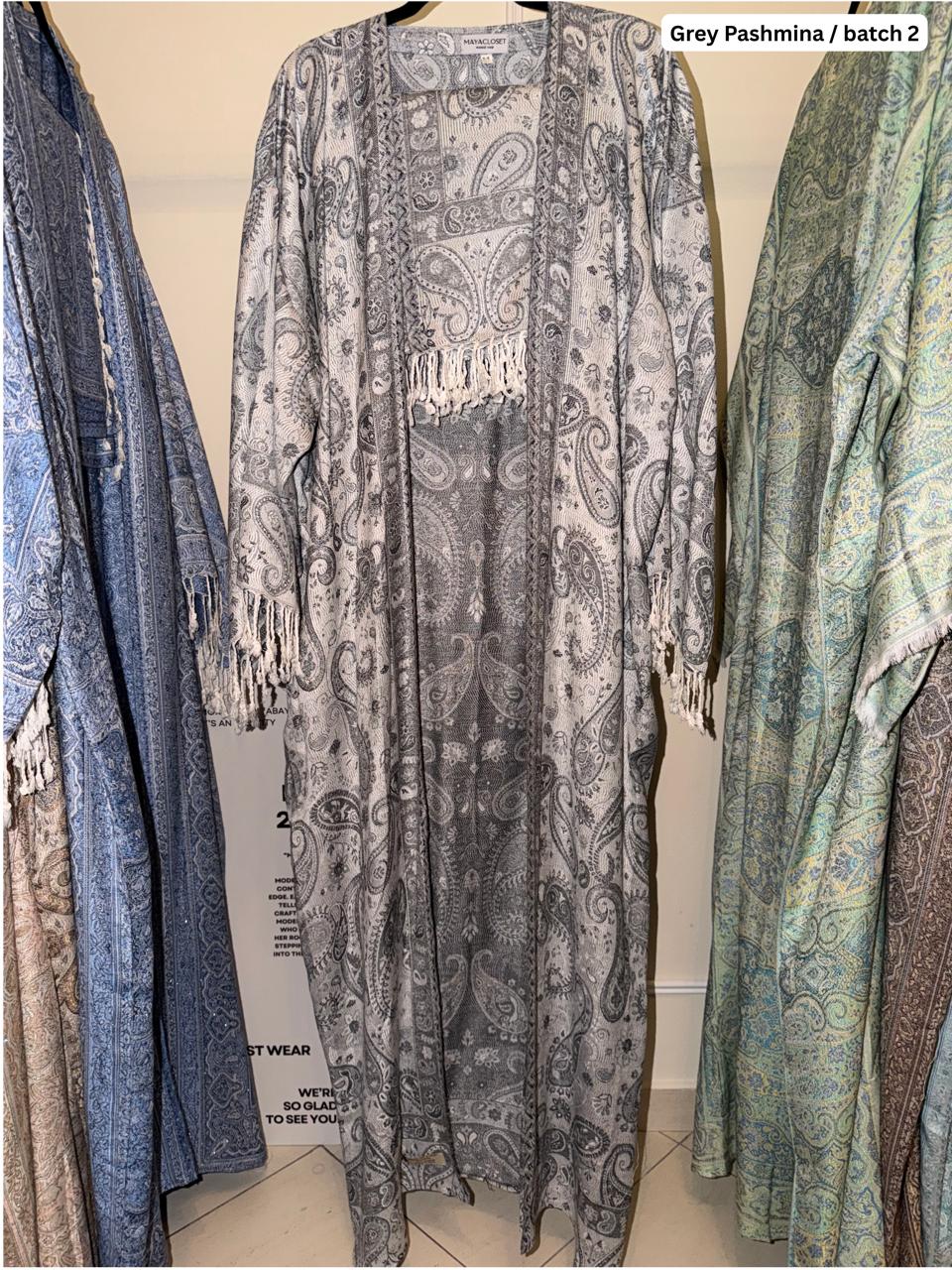 Grey Pashmina Abaya batch 2