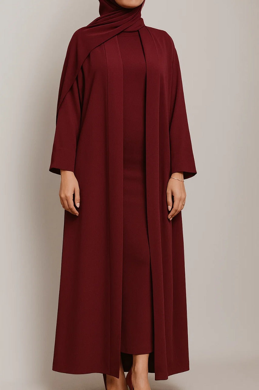 Maroon Mira Abaya