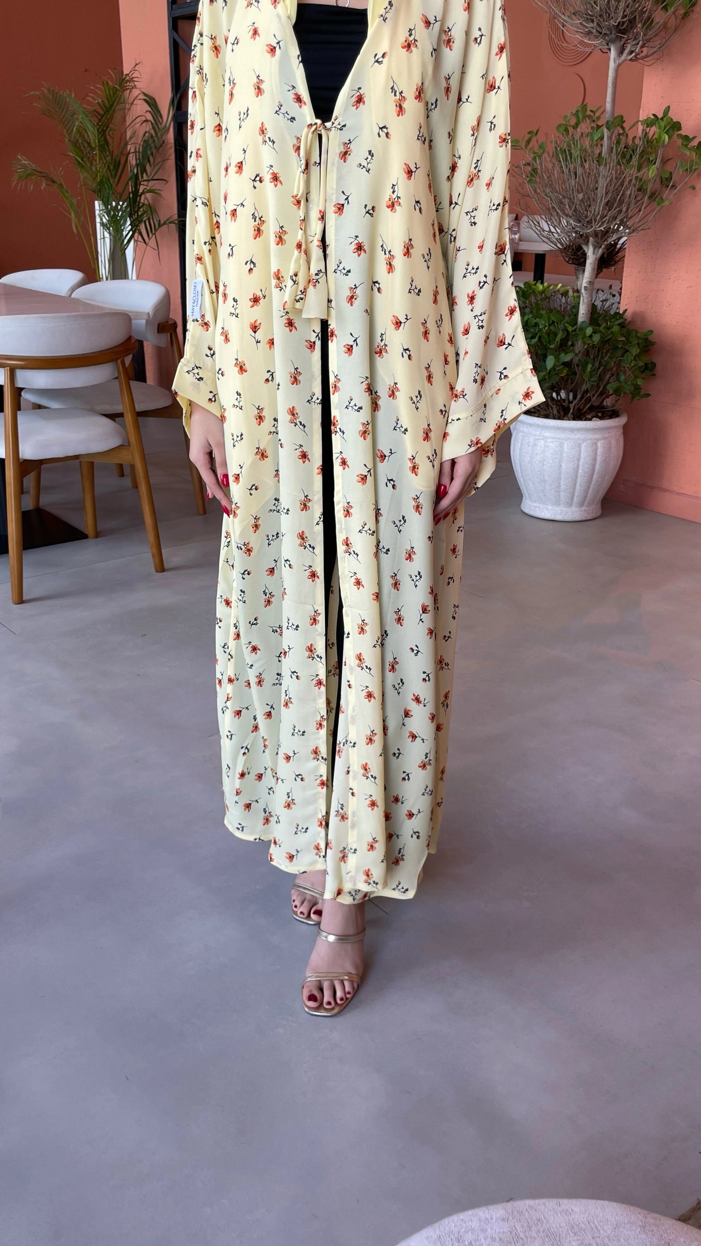 Creme Floral Kimono & Sheila