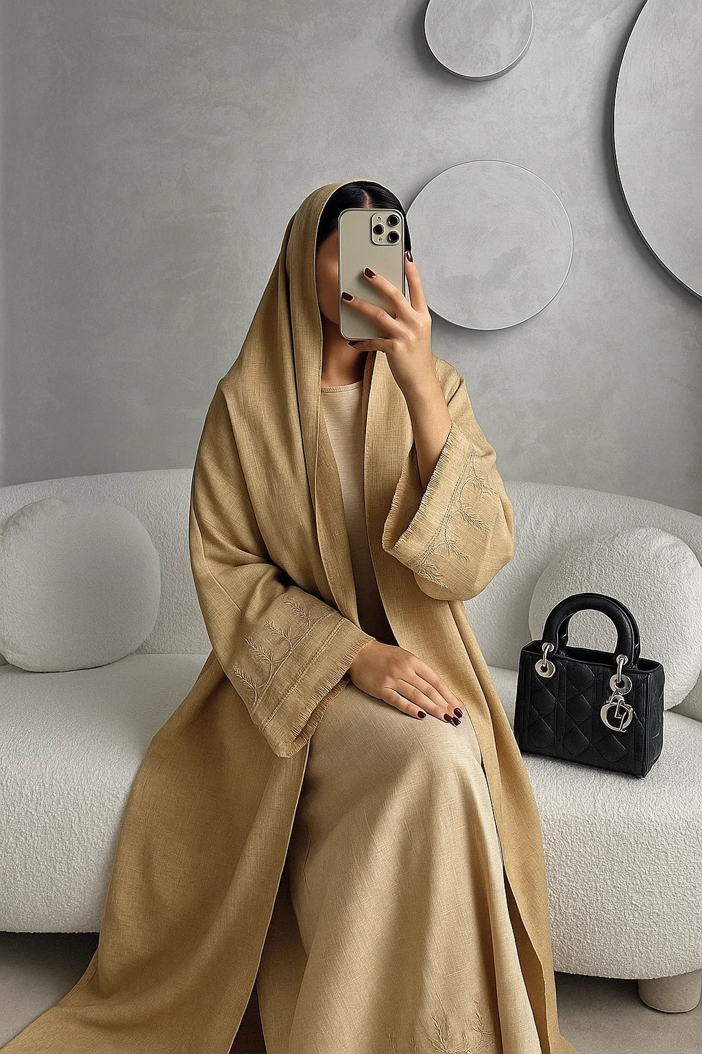 Sand Abaya ADWK01