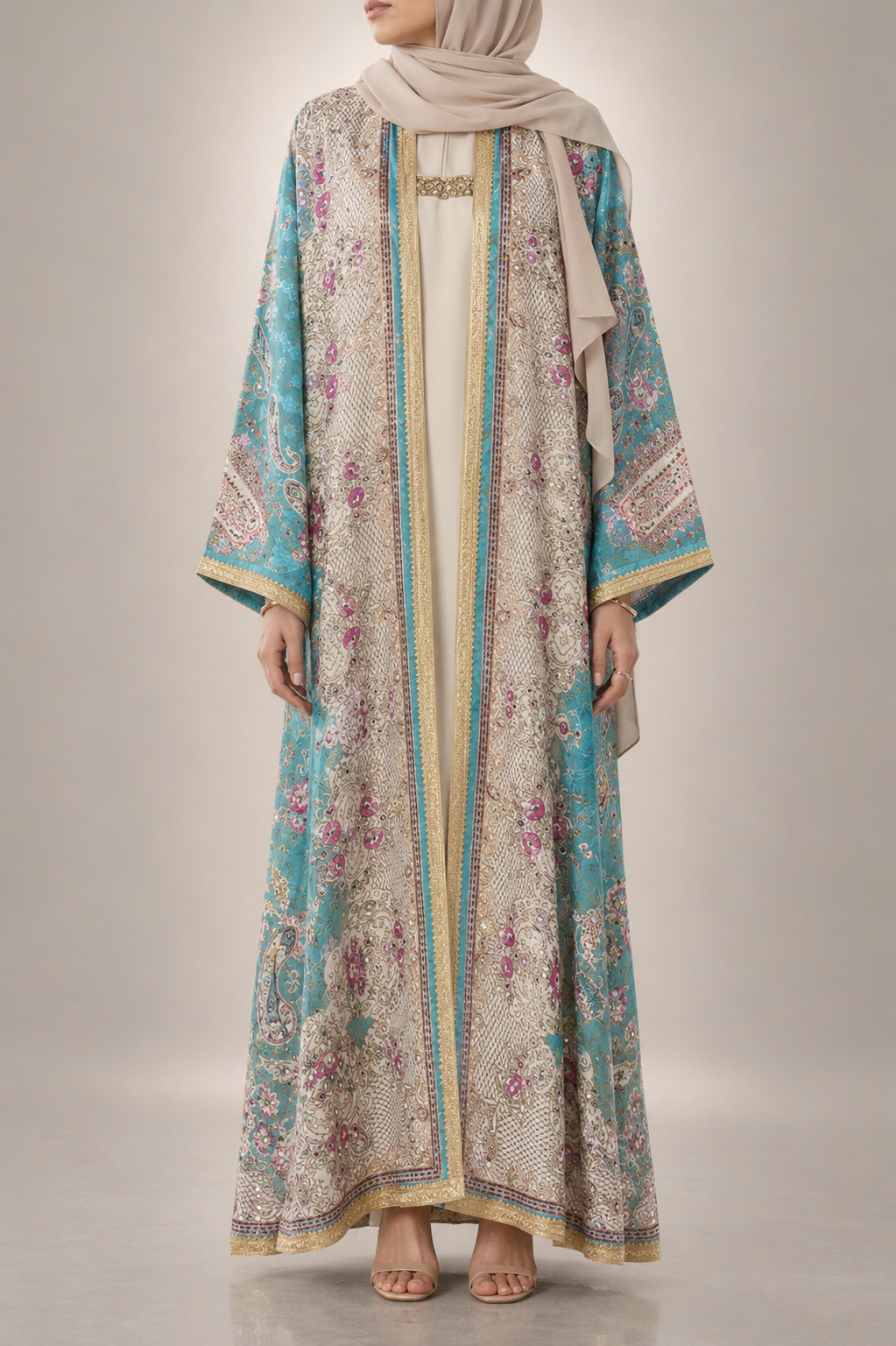Aqua Zareen Abaya