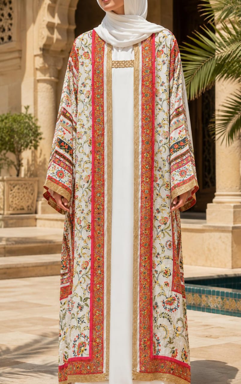 White Zareen Abaya