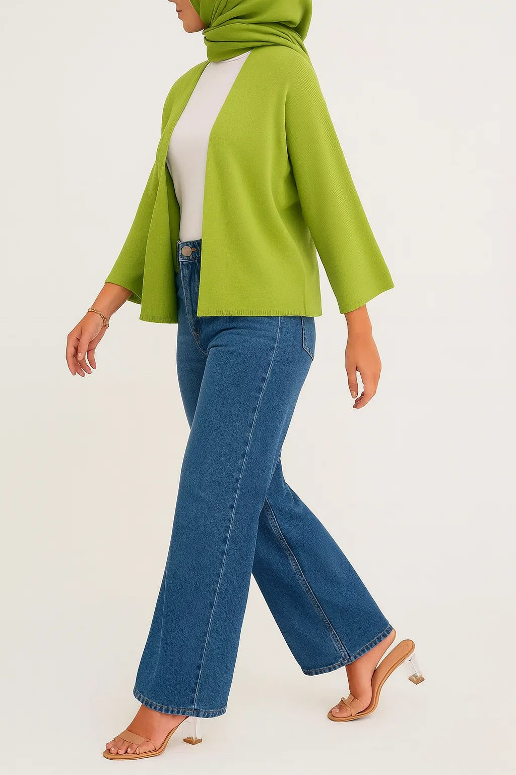 Parrot Green - Sand Dune Cardigan