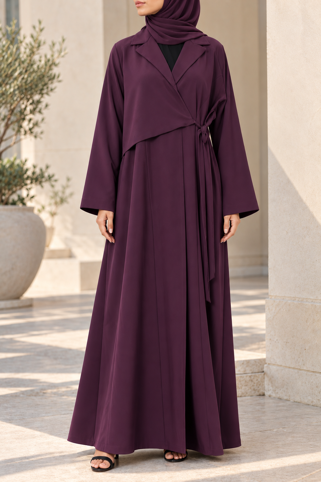 Purple Coat Abaya