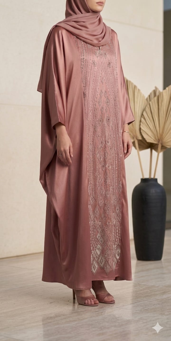 Dusty Rose Ameera Abaya