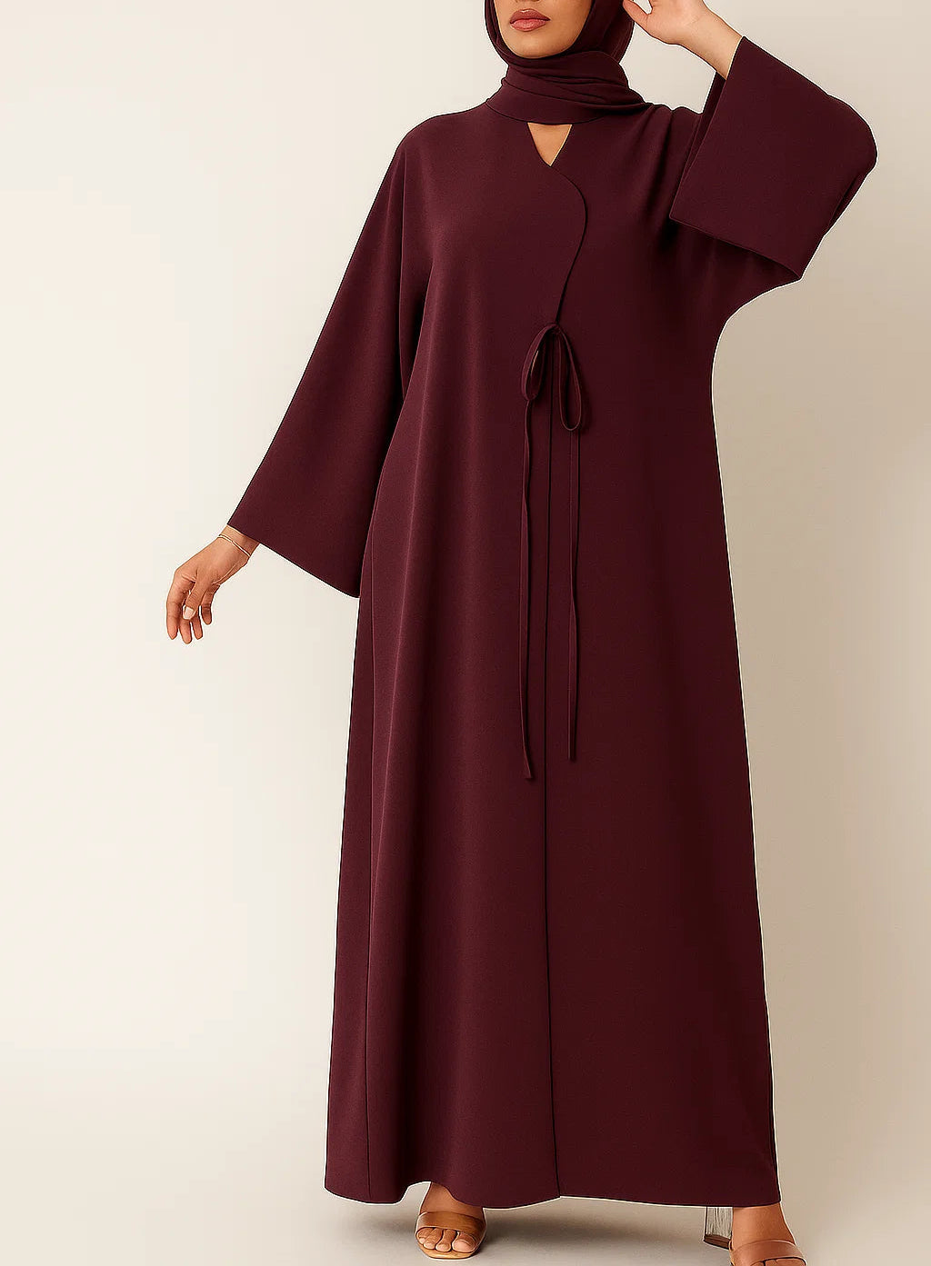 Mahroon Almirah Abaya