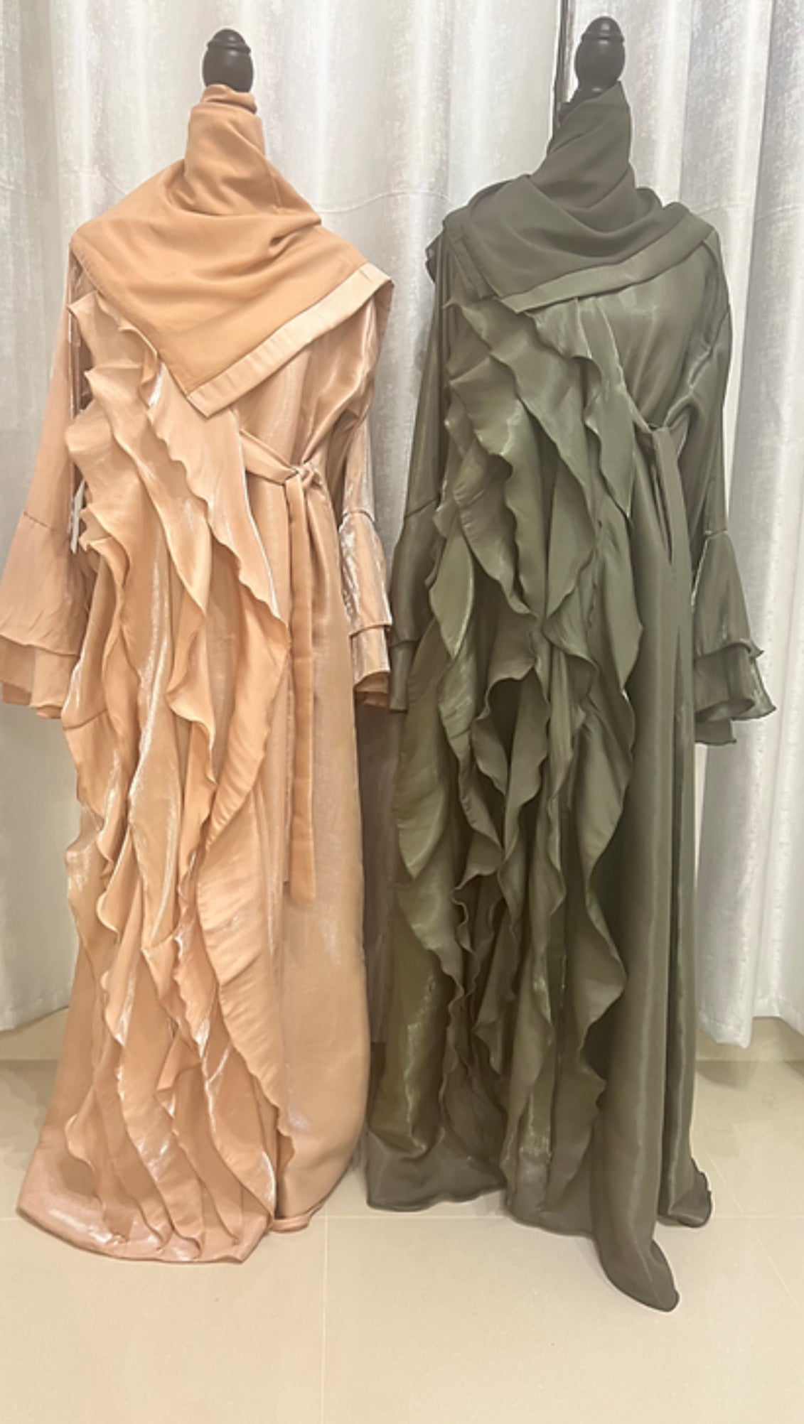 Ruffle Abaya Set