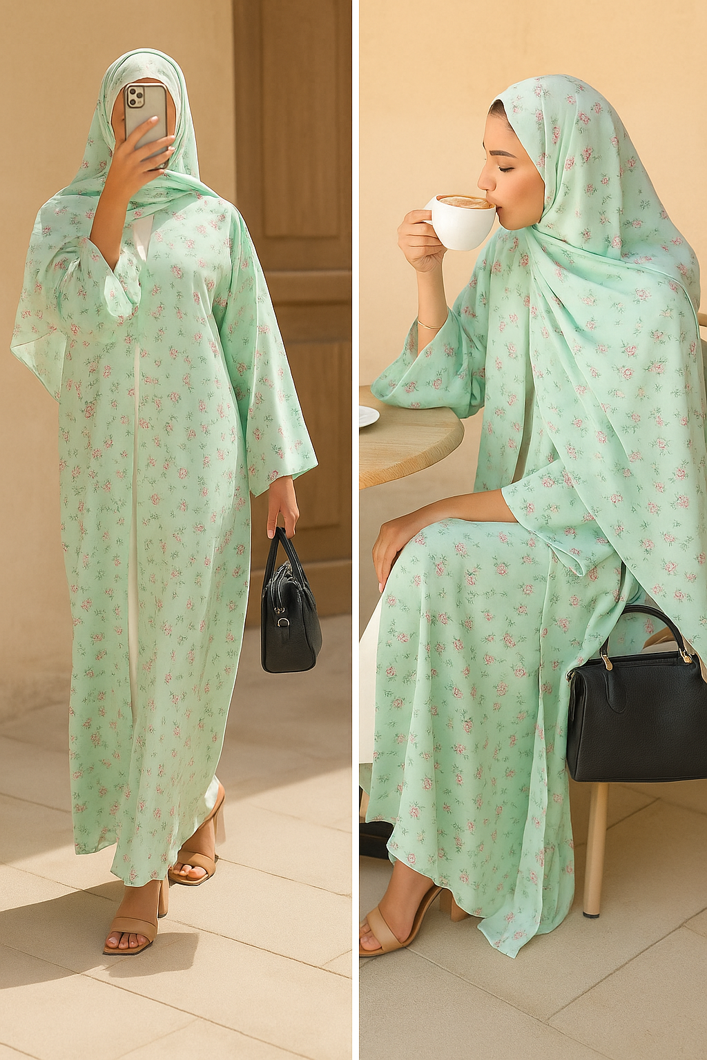 Chic Floral Kimono Set