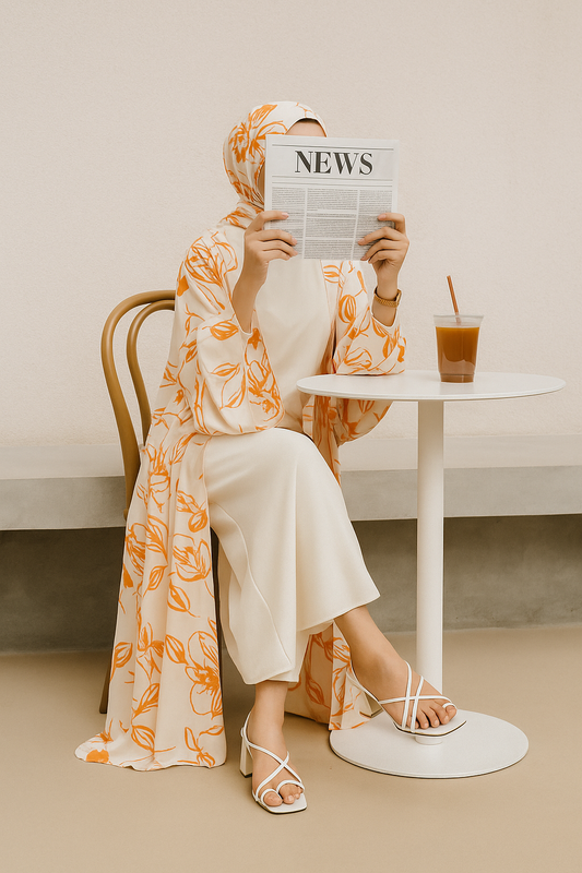 Coral Kimono Set