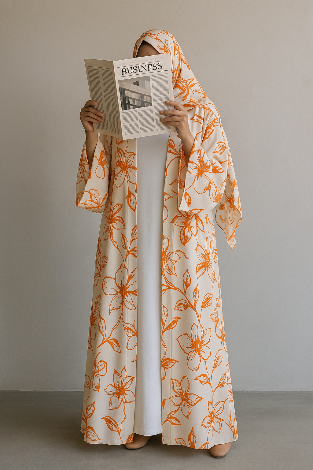 Coral Kimono Set