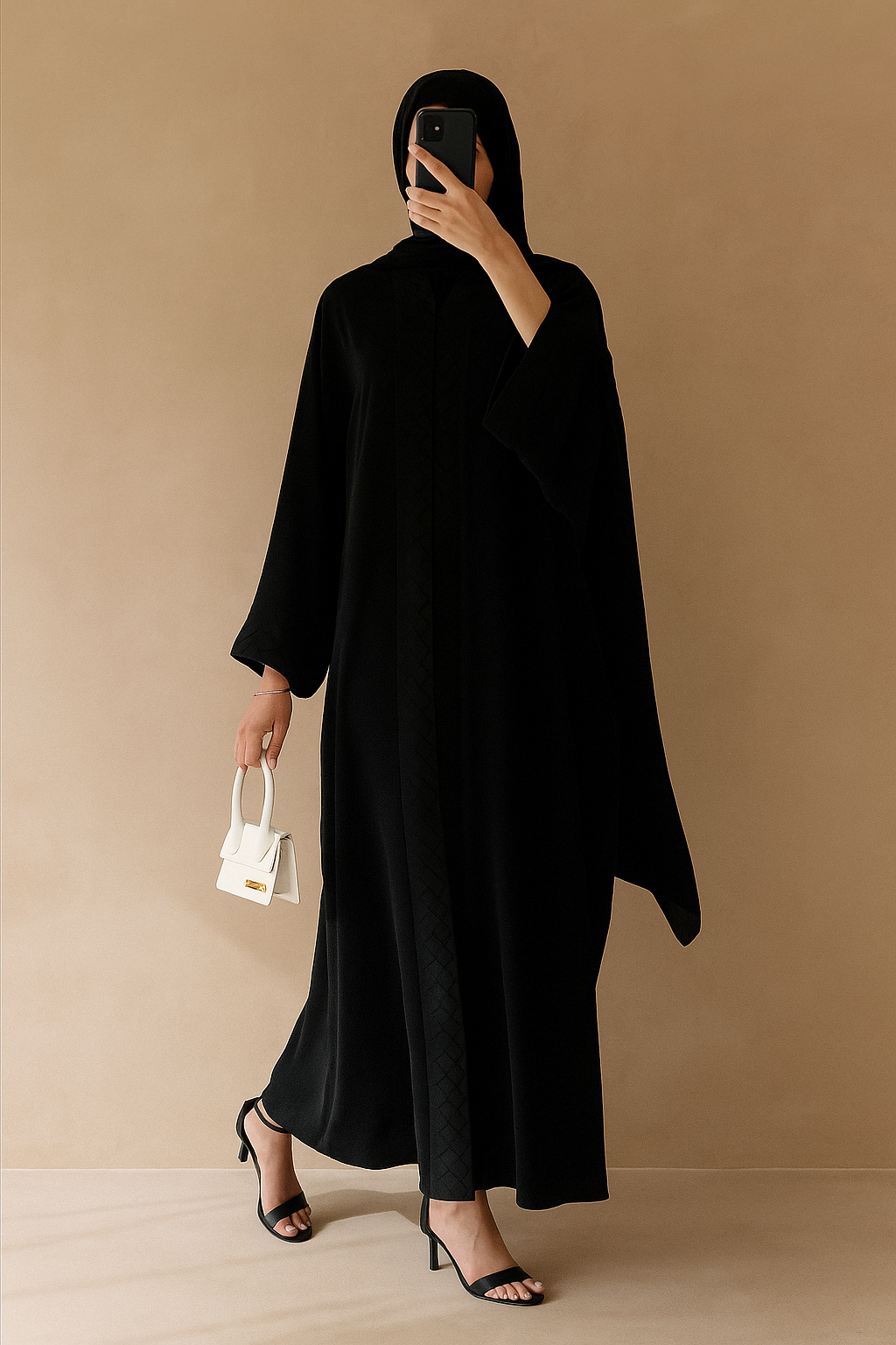 Black Braided Abaya