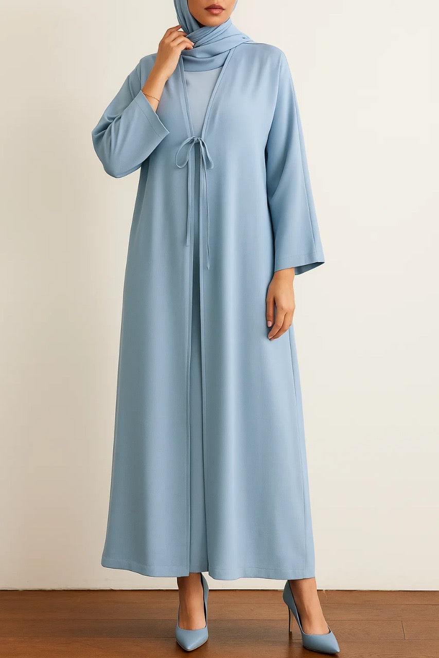 Blue tie abaya