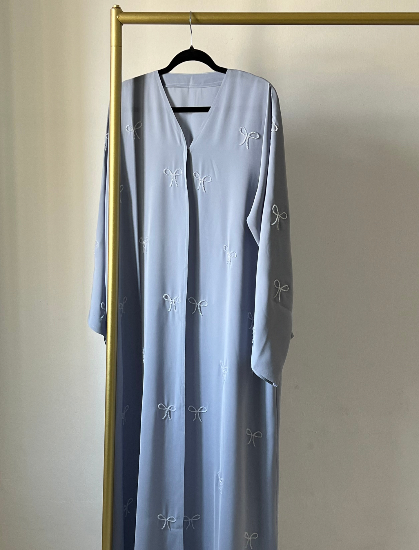 Sky Pearl Bow Abaya