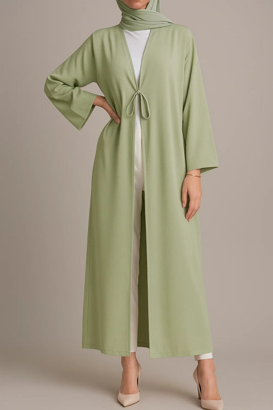 Pistachio tie abaya