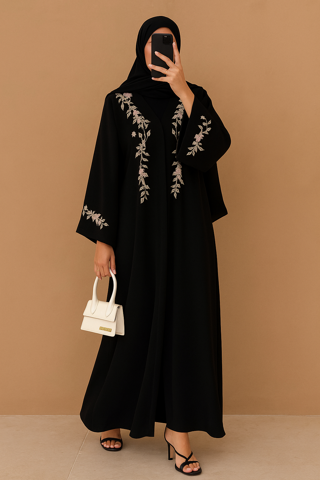 Black Dubai Abaya AHBA01