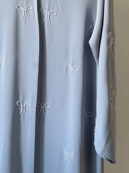 Sky Pearl Bow Abaya
