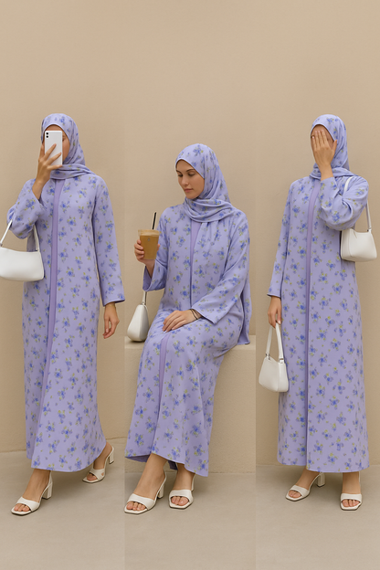 Lilac Kimono Set