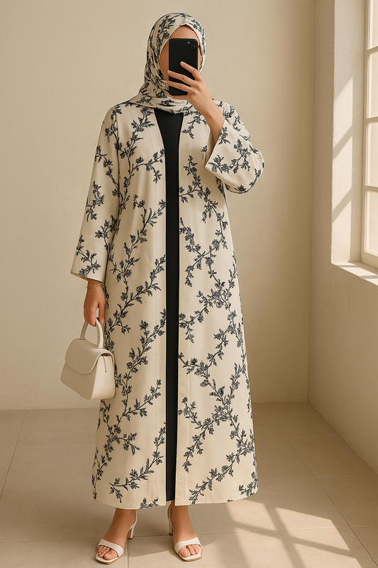 Monochrome Kimono Set